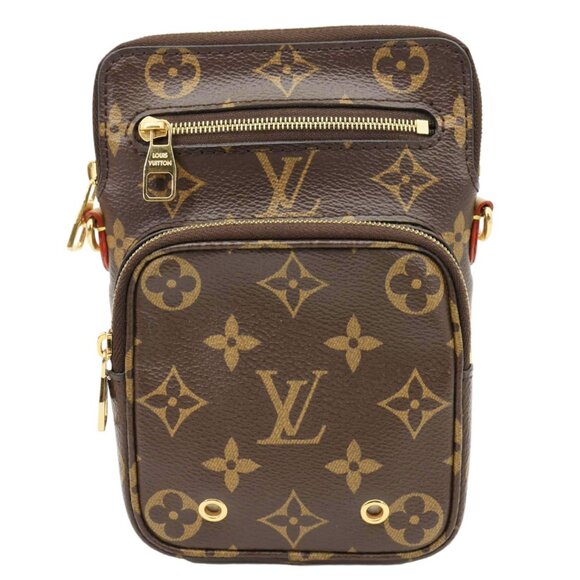 Louis Vuitton  Utility Phone Sleeve Monogram Canvas Crossbody Bag Brown - Picture 3 of 11